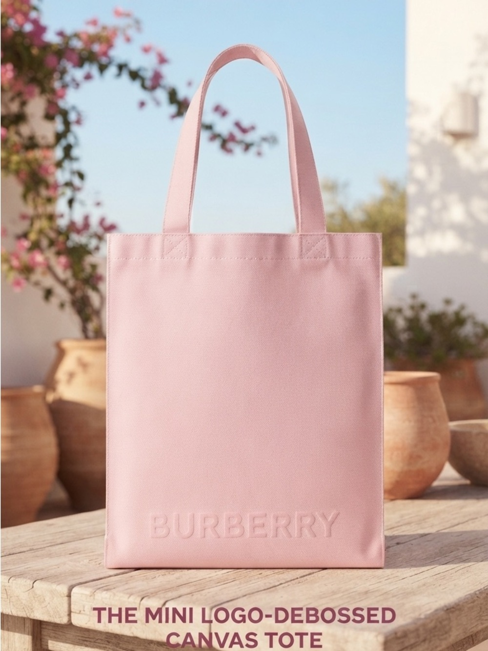 Burberry Canvas Pink Large  Tote